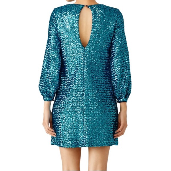 Hunter Bell Blue Sequin Shift Dress size 8 - Picture 9 of 9